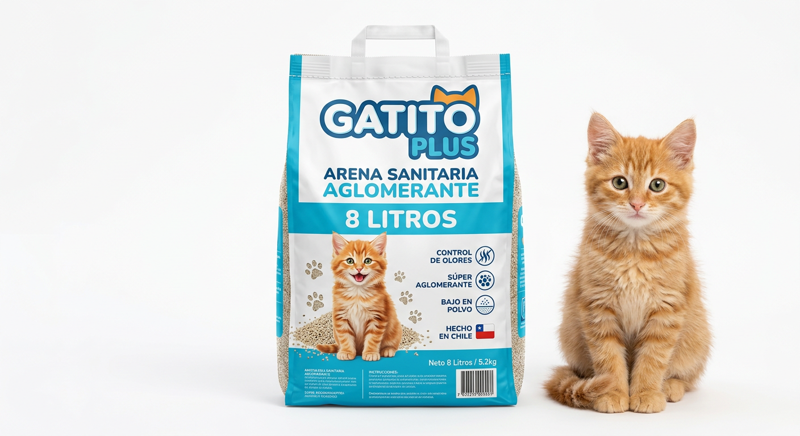 Arena Sanitaria Gatito Plus 8 L